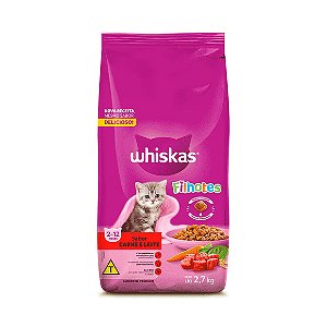 Ração Whiskas Gatos Filhotes Carne e Leite 2,7 kg