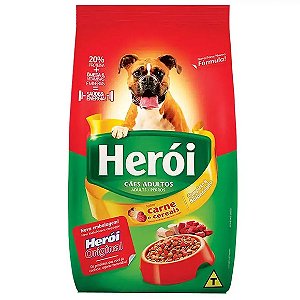 Ração Herói Cães Adultos Carne e Cereais 20 kg