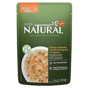 Ração Úmida Guabi Natural Cães Adultos Salmão e Frango 100 g