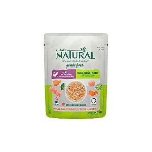 Ração Úmida Guabi Natural Grain Free Gatos Castrado Salmão e Frango 85 g