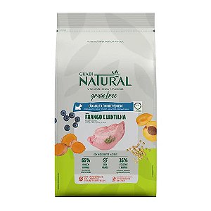 Ração Guabi Natural Grain Free Cães Adultos Raças Mini Pequeno Frango e Lentilha 10,1 kg