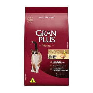Ração GranPlus Menu Gato Sênior Castrados Frango e Arroz 10,1 kg