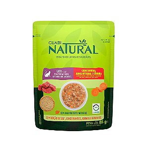 Ração Úmida Guabi Natural Gatos Carne, Arroz e Cenoura 85 g