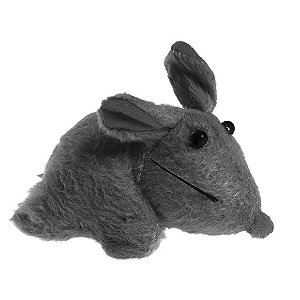 Brinquedo Pelúcia Rato Cinza de Corda com Catnip Homepet Único