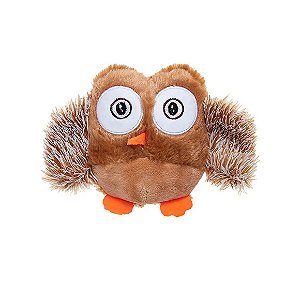 Brinquedo Pelúcia Coruja Marrom HomePet Único