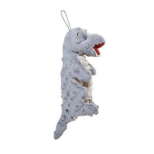 Brinquedo Pelúcia Dinossauro Cinza HomePet Único