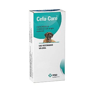Antibiótico Cefa-Cure Cães e Gatos MSD 1000 mg