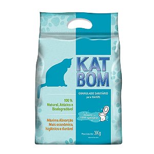 Areia para Gato Katbom Granulado Higiênico 3 kg