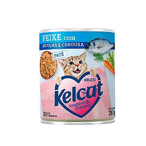 Ração Úmida Kelcat Peixe com Ervilha e Cenoura 280 g