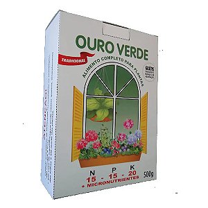 Fertilizante Ouro Verde NPK 15-15-20 500 g