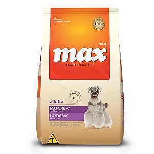 Ração Max Cães Adultos Mature 7+ Frango e Arroz 15 kg
