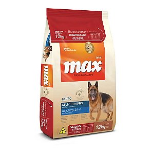 Ração Max Cães Adultos Selection Carne e Frango 12 kg