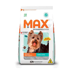 Ração Max para Cães Adultos Raças Pequenas Carne e Arroz 3 kg