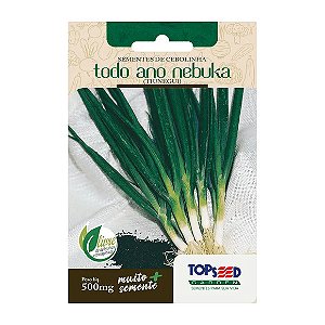 Sementes de Cebolinha Todo Ano Nebuka Tradicional Topseed Garden Único