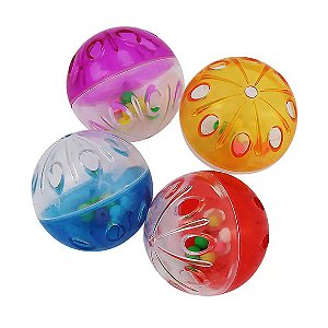 Brinquedo Gato Bola Guizo Jogo Western Pet 4 unidades