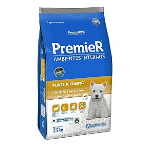 Ração Premier Ambientes Internos Cães Filhotes Raças Pequenas 7,5 kg