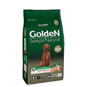 Ração Golden Seleção Natural Cães Adultos Frango e Arroz 12 kg