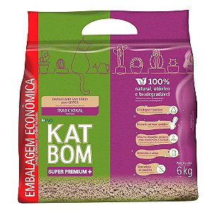 Areia para Gato Katbom Natural Granulado Higiênico 6 kg