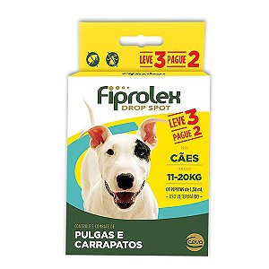 Combo Antipulgas Cães Fiprolex 11 a 20kg Único