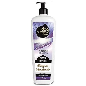Shampoo Tonalizante Sos White Dog Clean 500 ml