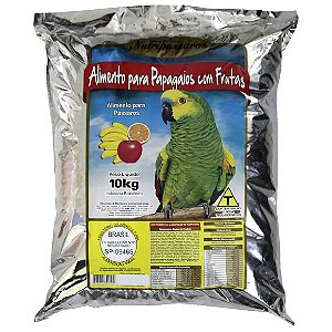Alimento para Papagaios Nutripássaros com Frutas 10 kg