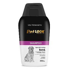 Shampoo Premium para Cães e Gatos 5 em 1 Pet Look 300 ml
