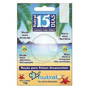 Ração Nutral Férias para Peixes Ornamentais 15g