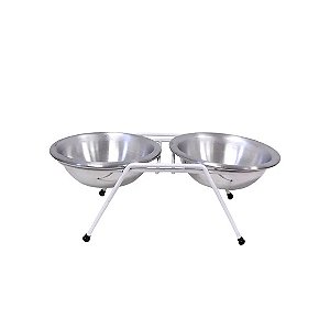 Comedouro Duplo com Suporte Royale P