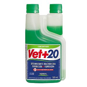Desinfetante Bactericida Concentrado Vet+20 Herbal 500 ml