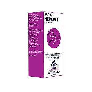 Fator Hepa Pet para Cães, Gatos e Aves Arenales 26g