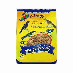 Ração Granulada Fina Mini Extrusada Pássaro Forte 500 g