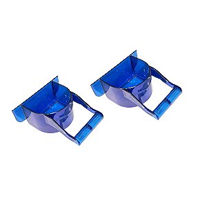 Comedouro Aba com Poleiro Azul Bragança Único