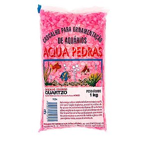 Cascalho para Aquário Quartzo Nº 2 Aqua Pedras Rosa 1 kg