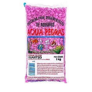 Cascalho para Aquário Quartzo Nº 2 Aqua Pedras Lilás 1 kg