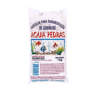 Cascalho para Aquário Quartzo Nº 2 Aqua Pedras Branco 1 kg