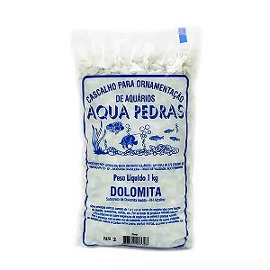 Cascalho para Aquário Dolomita Aqua Pedras Nº 02 1 kg