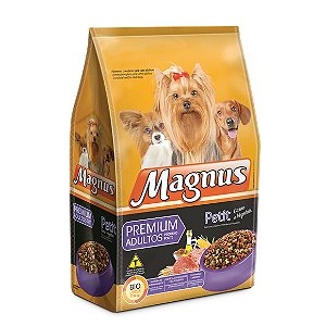 Ração Premium para Cães Adultos Raças Pequenas Carne e Vegetais Magnus 1kg