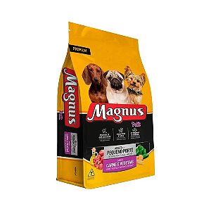 Ração Premium para Cães Adultos Raças Pequenas Carne e Vegetais Magnus 10,1kg