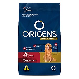 Ração Origens Cães Adultos Carne e Cereais 15kg