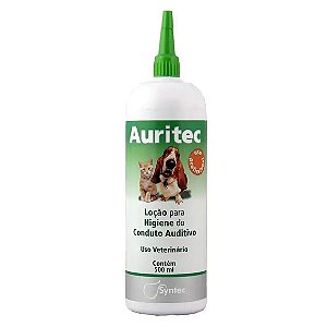 Loção para higiene auditiva cães e gatos Auritec 500ml