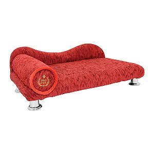 Divã Chenile Vermelho São Pet Único