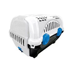 Caixa de Transporte Luxo Furacão Pet Branca e Azul N° 02