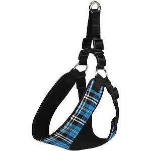 Peitoral Confort Xadrez Chalesco Azul P