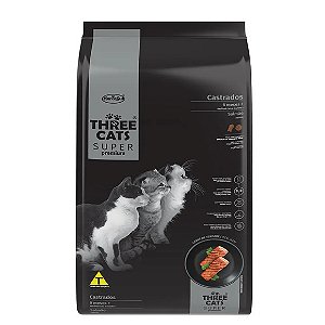 Ração Three Cats Castrados Salmão 15 kg