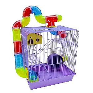 Gaiola Para Hamster Tubo Labirinto Colorido Topolino Sírio Único