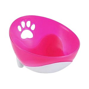 Comedouro inclinado 200g peq rosa