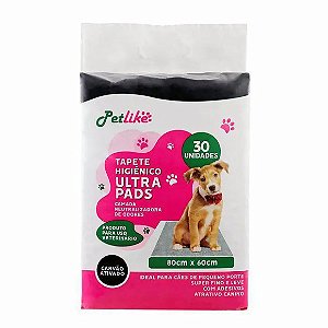 Tapete Higiênico Ultra Pad Com Carvão Ativado 80X60 30 Unidades