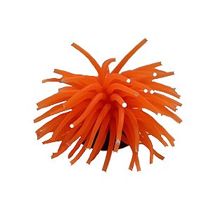 Enfeite para Aquário Anêmona Maxxi Laranja Único