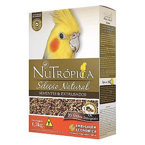 Ração Nutrópica Sementes e Extrusados Natural para Calopsitas 1,2 kg