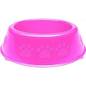 Comedouro Plastico Patinhas Pequeno Lilas 110 ml